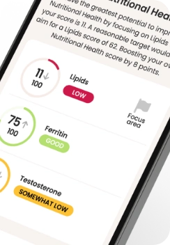 Phone displaying results screen