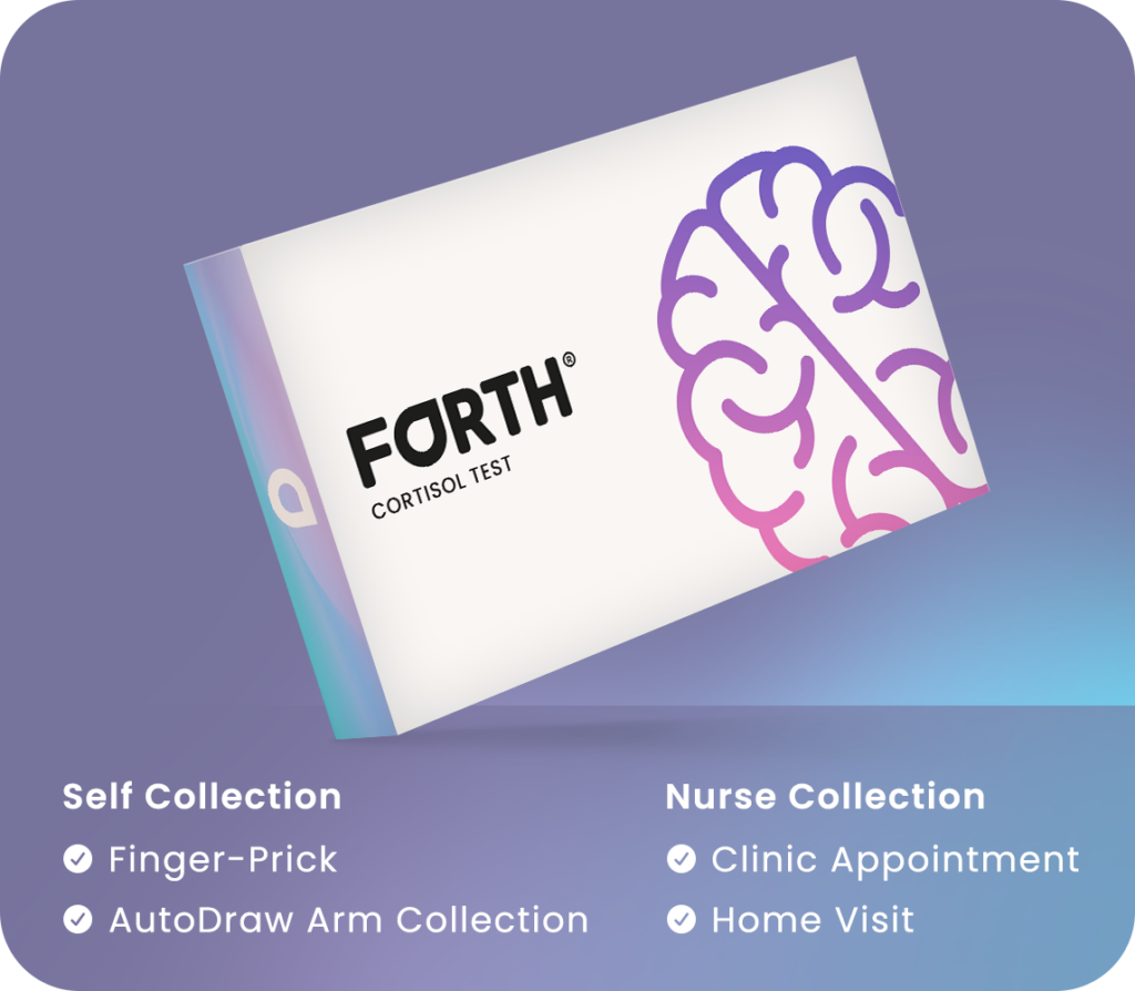 Forth Cortisol home blood test kit box for checking your stress hormone levels