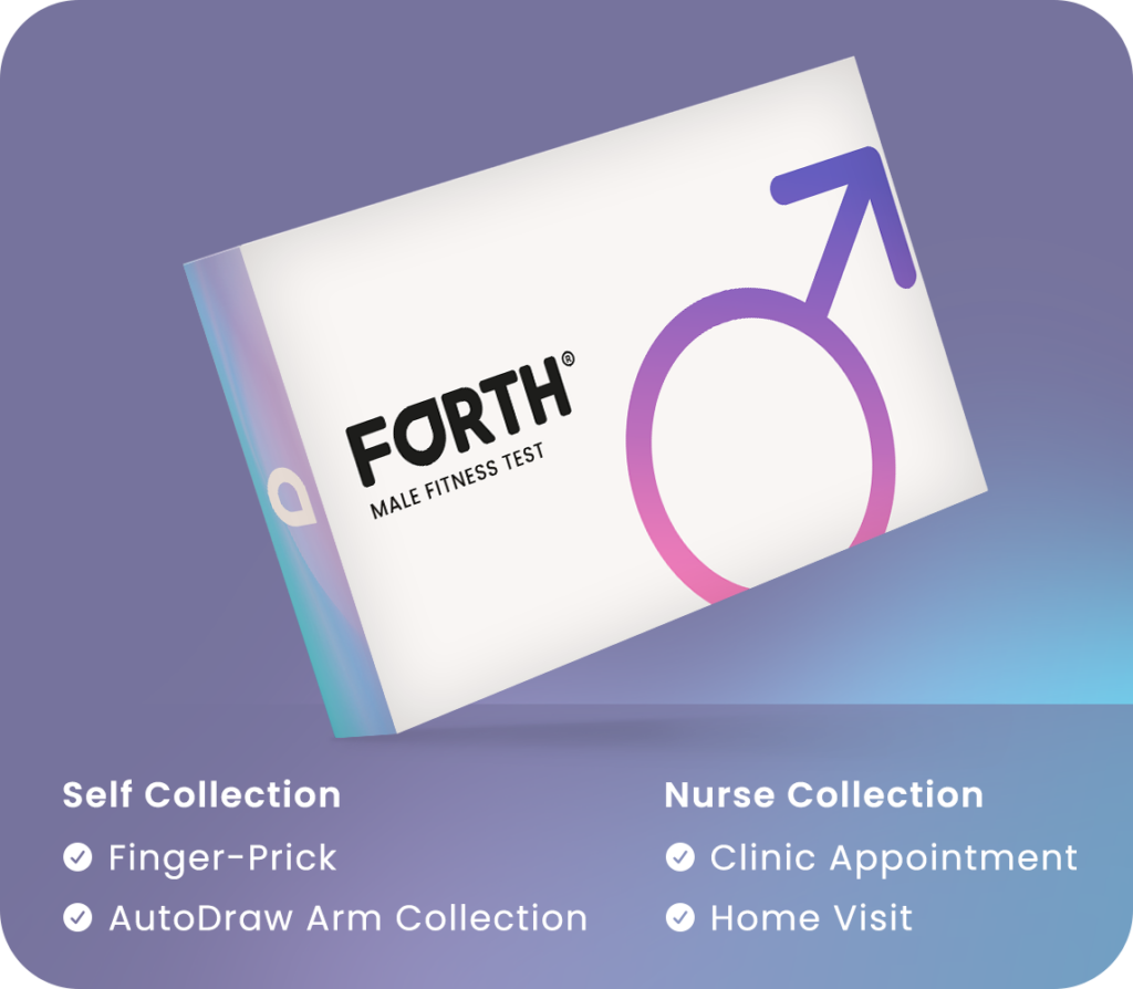 Forth Male Fitness Test home blood test kit box for active men tracking training and recovery